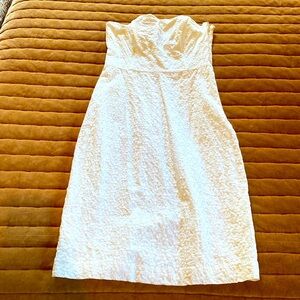 Banana Republic below the knee strapless dress